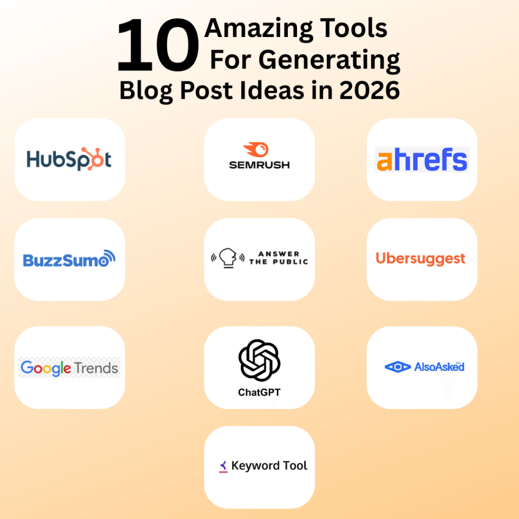 10 Amazing Tools For Generating Blog Post Ideas - Khushi samanta digital