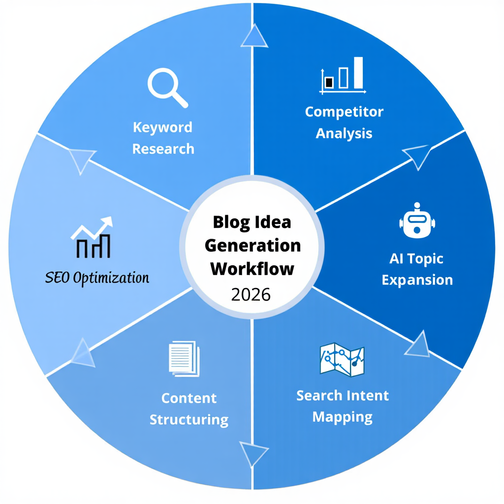 Blog idea generation workflow using SEO and AI tools for generating blog post ideasBlog idea generation workflow using SEO and AI tools for generating blog post ideas in 2026 - khushi samanta digital