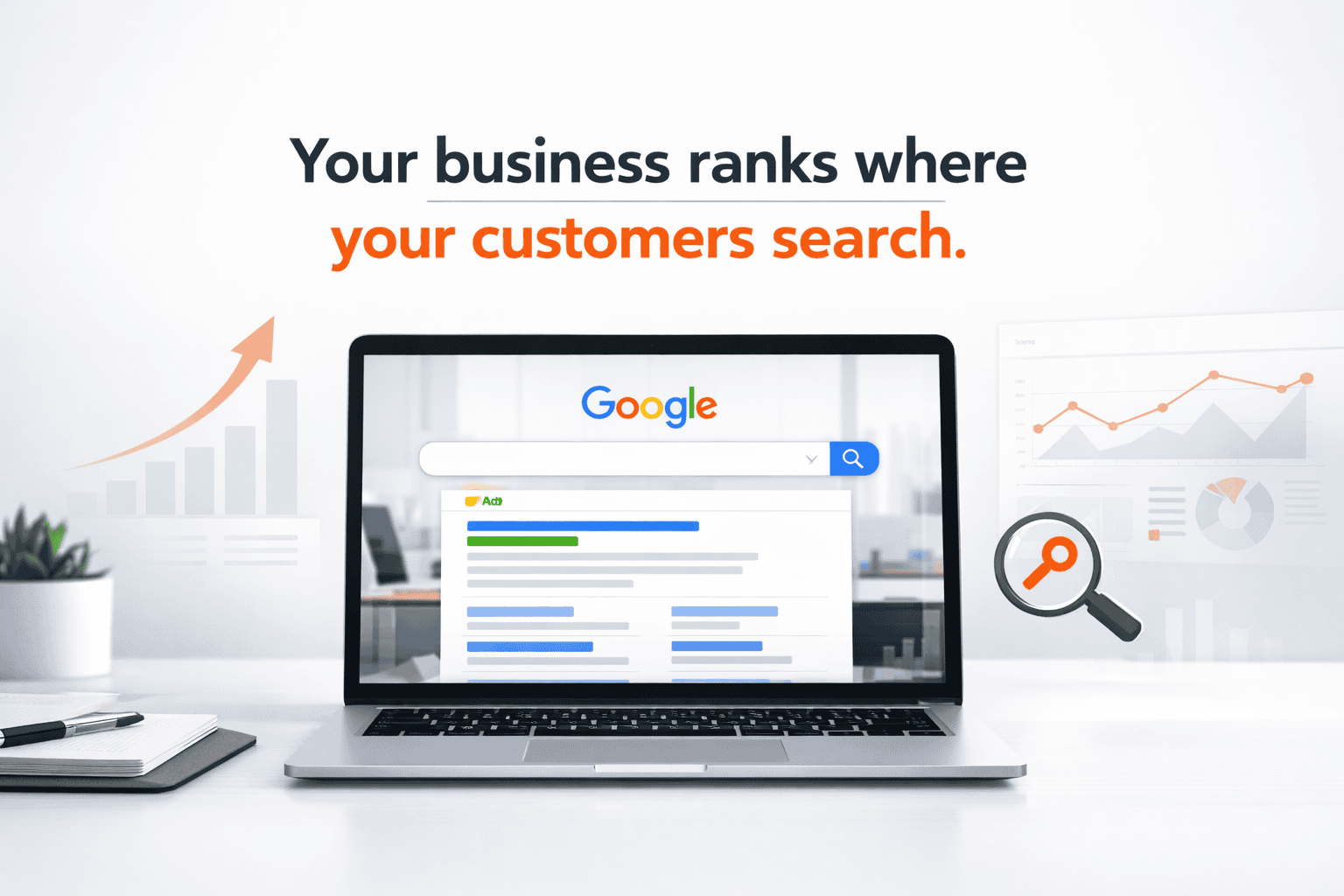 SEO services in Ahmedabad helping business rank first on Google search results.